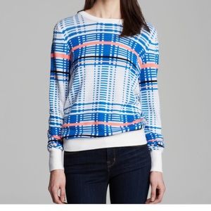 Equipment Plaid Jacquard Sweater Lg